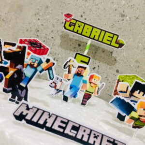 Topo de Bolo Minecraft (arquivo de Corte) 4 Por 10,00