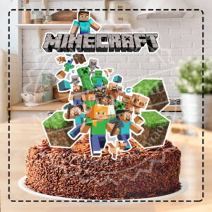 TOPO DE BOLO MINECRAFT - ARQUIVO DIGITAL