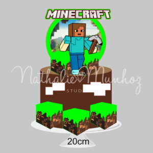 Topo de Bolo - Minecraft Nuvens - Arquivo de Corte