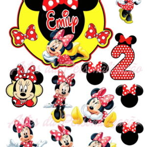Topo de Bolo ,Minnie Digital