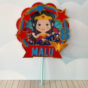 Topo de Bolo Mulher Maravilha l + Arquivos a Sua Escolha