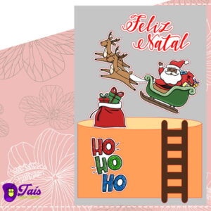 Topo de Bolo Natal 04 Arquivo de Corte Studio/PDF