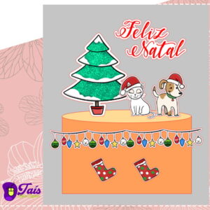 Topo de Bolo Natal 05 Arquivo de Corte Studio/PDF