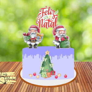 Topo de Bolo Natal 13 - Arquivo de Corte Studio/pdf