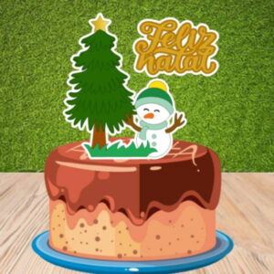 Topo de Bolo Natal Boneco de Neve 00464