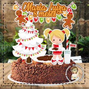 Topo de Bolo Natal Doce - Ref 4573 Arquivo Digital