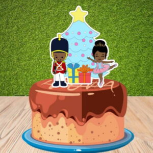 Topo de Bolo Natal Soldadinho e Bailarina 00514