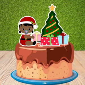 Topo de Bolo Noel Menina 00497