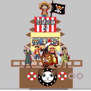 Topo de Bolo One Piece 4 + Arquivos a Sua Escolha