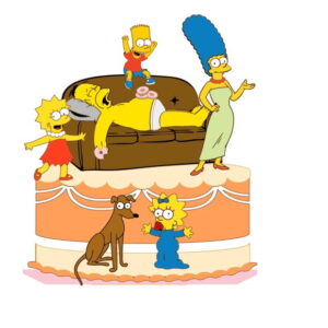 Topo de Bolo os Simpsons + 4 Arquivos a Sua Escolha