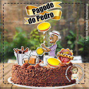 Topo de Bolo Pagode - 4620 Arquivo Digital