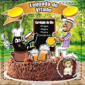 Topo de Bolo Pagode Feijoada - 4623 Arquivo Digital