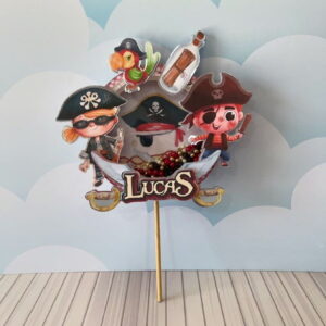 Topo de Bolo Pirata l + Arquivos a Sua Escolha
