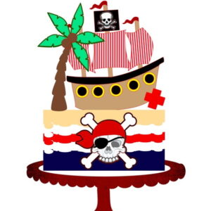 Topo de Bolo Piratas 2 + 4 Arquivos a Sua Escolha