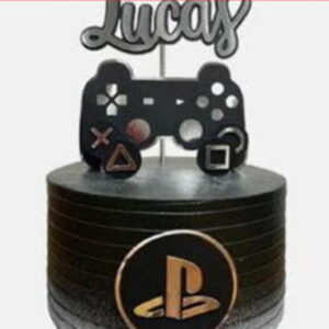 Topo de Bolo Playstation - Arquivo Digital Topper 010