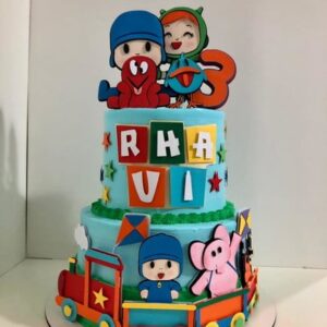 Topo de Bolo Pocoyo em Camadas Arquivo Digital