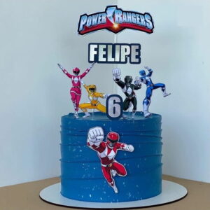 Topo de Bolo Power Rangers Arquivo de Corte Studio/PDF