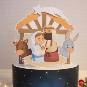 Arquivo de Corte Topo de Bolo - Natal Religioso (presepio)