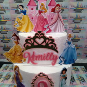 Topo de bolo Princesa da Disney #92 - Arquivo Digital
