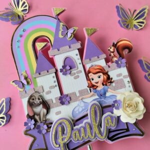 Topo de Bolo Princesa Sofia
