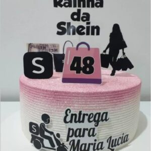Topo de Bolo Rainha da Shein + 4 Arquivos a Sua Escolha