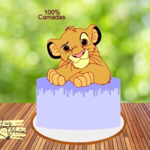 Topo de Bolo Rei Leão Simba 02 Arquivo de Corte Studio/PDF