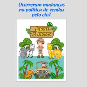 7_topo de Bolo Safari (arquivo Simples - Silhouette Studio)