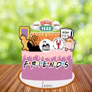 Topo de Bolo Série Friends Arquivo de Corte Studio/PDF