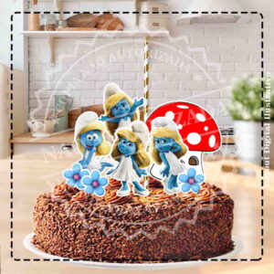 TOPO DE BOLO SMURFETE - ARQUIVO DIGITAL