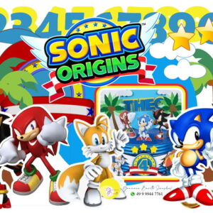 Topo De Bolo Sonic Pdf + Arquivo De Corte Misto
