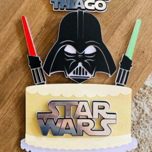 Topo de Bolo Star Wars em Camadas**+ 4 Arquivos a Sua Escolh