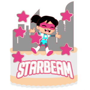 Topo de Bolo Starbeam + 4 Arquivos a Sua Escolha