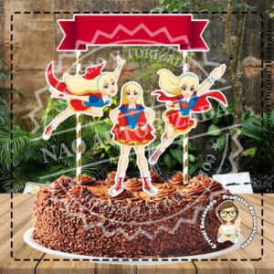 Topo de Bolo Super Girl - Ref 2845 Arquivo Digital
