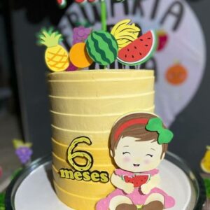 Topo Frutinha Menina 2491 + 4 Arquivos a Sua Escolha