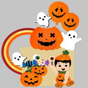 Topo Halloween Abobora + 4 Arquivos a Sua Escolha