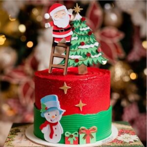 Topo Papai Noel na Escada 2 + 4 Arquivos a Sua Escolha