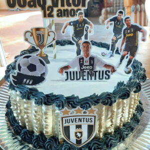 Pague 1 e Leve 3 Topo de Bolo Juventus Cód.001