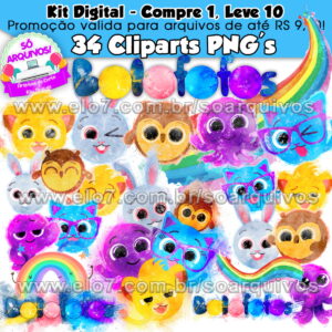 Kit Digital Bolofofos Aquarela 02