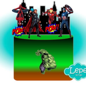 M12 Topo de bolo Vingadores - Super Heróis