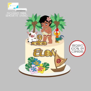 178 - Arquivo Topo de Bolo Moana Baby
