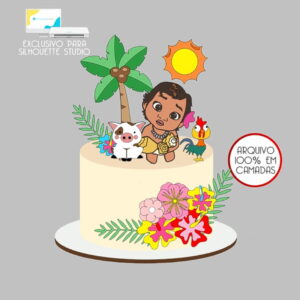 166 - Arquivo Topo de Bolo Moana Baby
