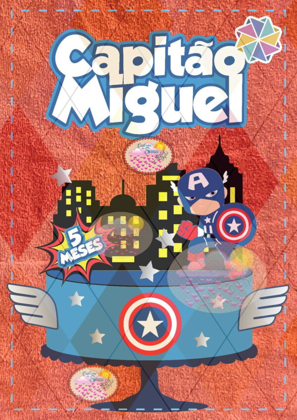 2153 - SVG - ARQUIVO DE CORTE CAPITAO AMERICA CUTE - SCANCUT