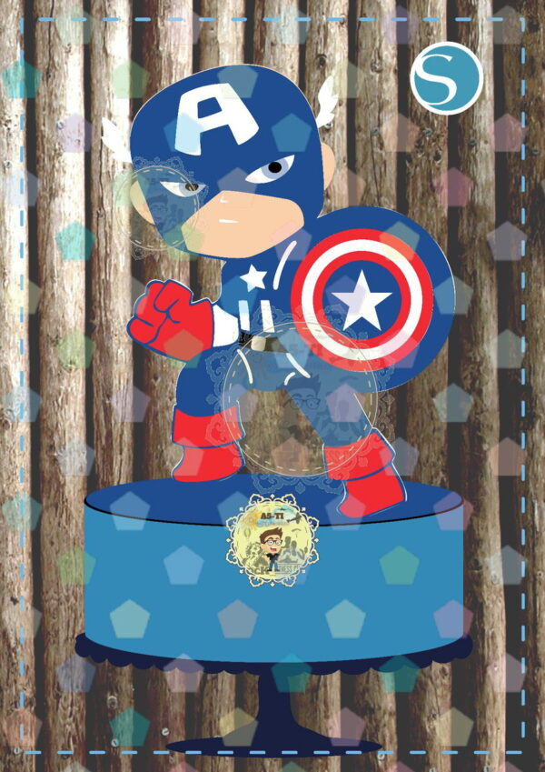 2154 - ARQUIVO PERSONAGEM CAPITAO AMERICA CAMADAS STUDIO