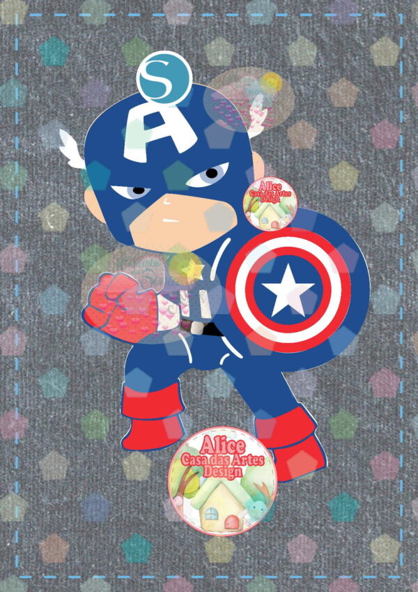 2154 - ARQUIVO PERSONAGEM CAPITAO AMERICA CAMADAS - STUDIO
