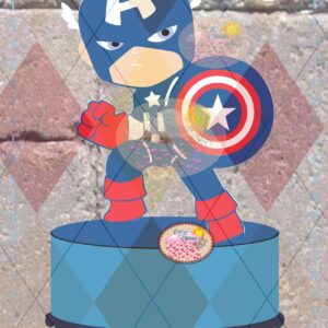 2154 - PERSONAGEM CAPITAO AMERICA CUTE EM Camadas - STUDIO