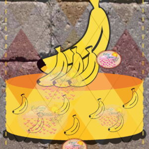 2157 - ARQUIVO TOPO DE BOLO BANANAS Camadas - STUDIO