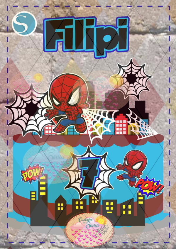 2300 - ARQUIVO TOPO HOMEM ARANHA CUTE - STUDIO