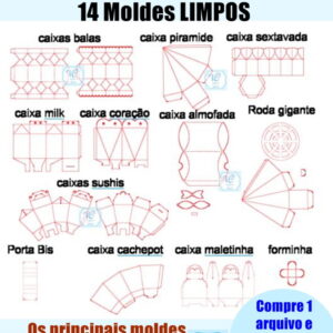 231- Arquivo de Corte Moldes Limpos SILHOUETTE- PNG e PDF