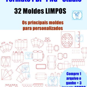 232- Arquivo de Corte Moldes Limpos SILHOUETTE- PNG e PDF