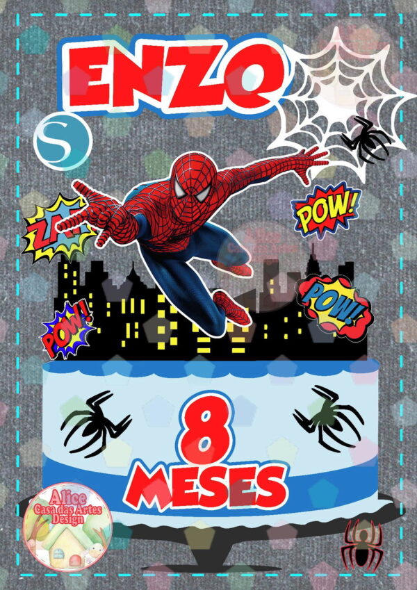 2527 - Arquivo Topper Homem Aranha - Studio